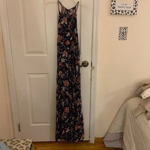 navy floral sundress